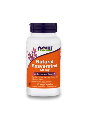 NOW Natural Resveratrol 50мг 60капс - Ресвератрол