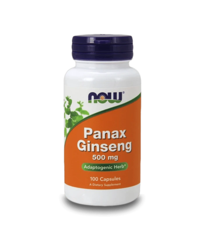 NOW Panax Ginseng 500мг 100 капсули - Женшен