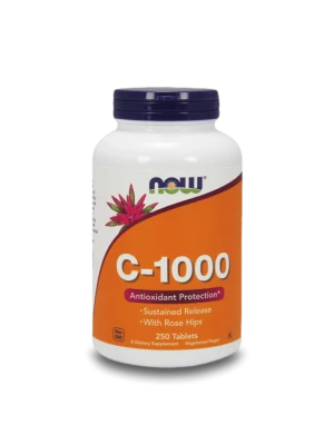 NOW C-1000 Sustained Release with Rose Hips 250табл 