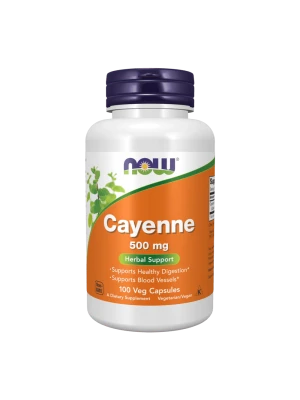 NOW Cayenne 500 мг 100капс - Кайенски лют червен пипер